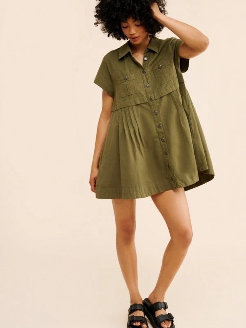 NWT Free People We The Free Ronnie Poplin Mini Dress - Picture 2 of 12